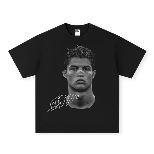 Ronaldo ‘Legacy Built’ Tee – Greatness in Black & White