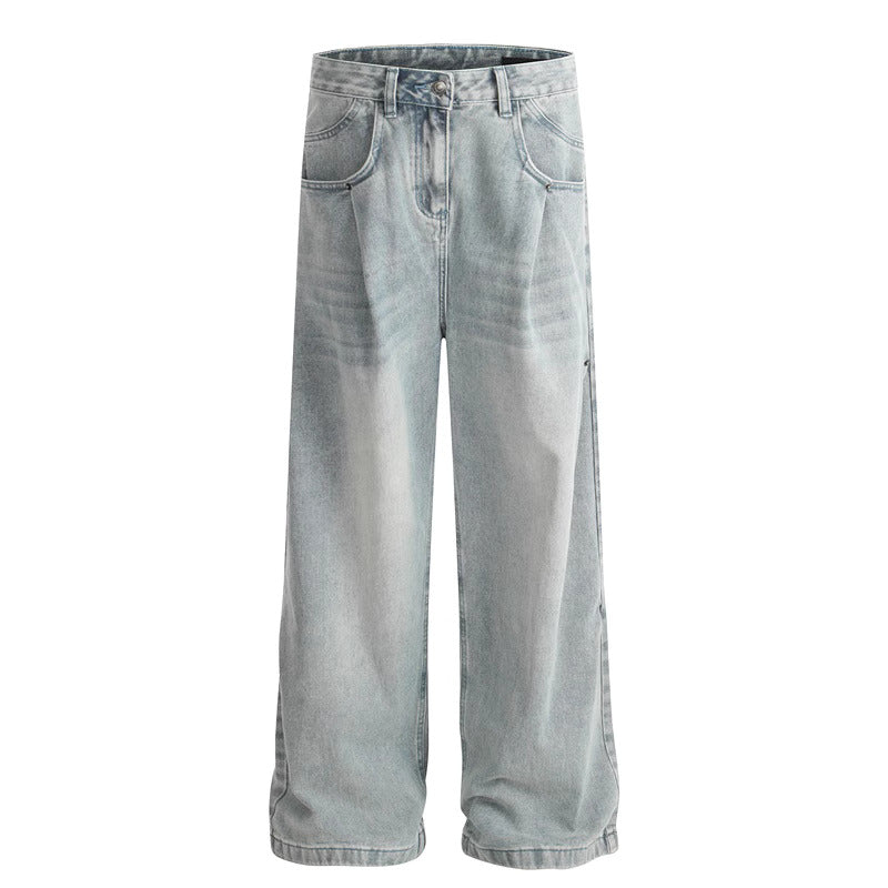 Unisex Baggy Jeans – Vintage Washed Look | Wide Fit Streetwear