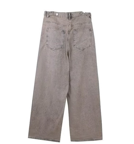 Dust Fade Wide-Leg Denim Slabs