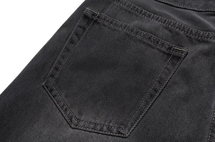 Shadow-Washed Destroyed Denim – Loose-Fit Grunge Jeans