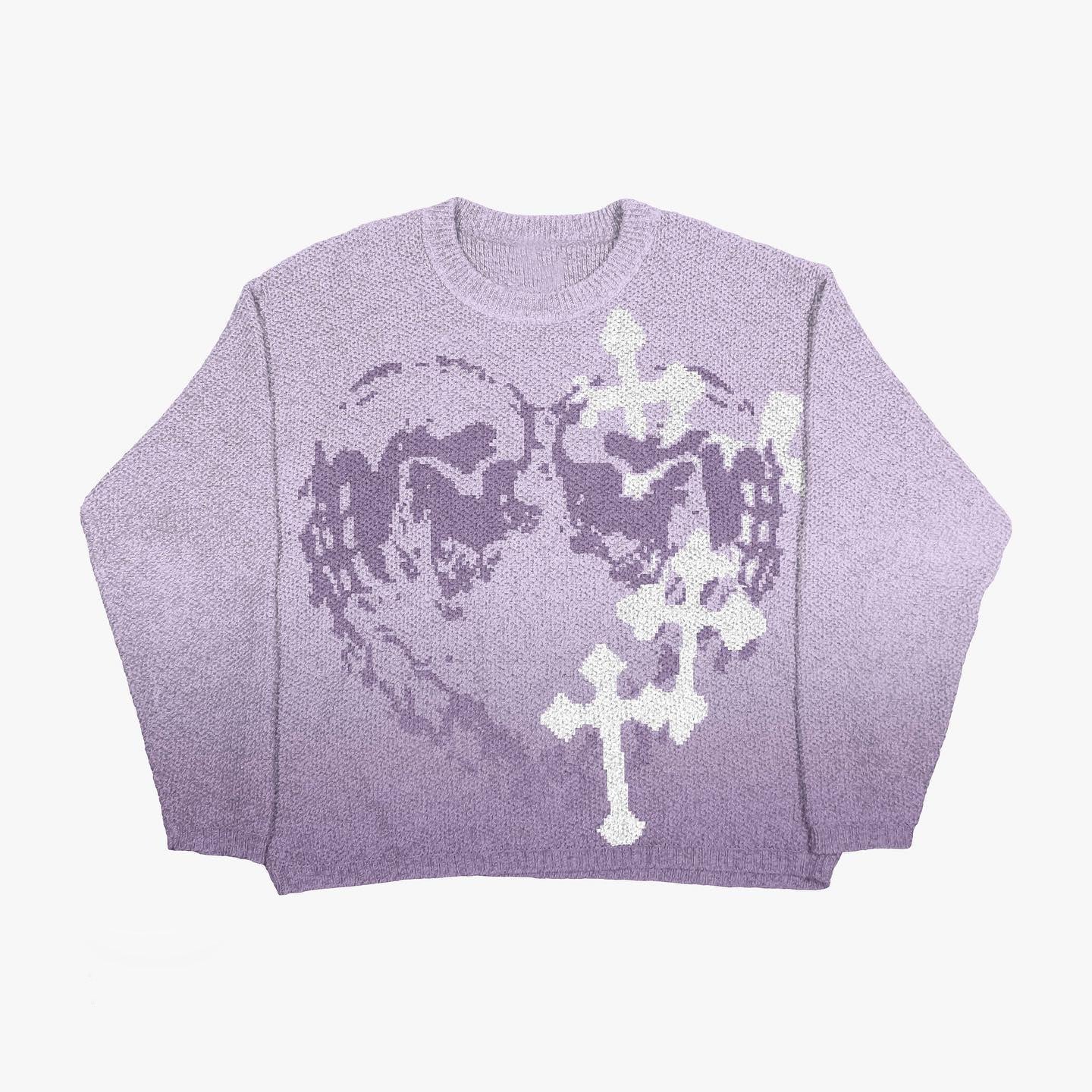 π Crossfade Knit β Broken Heart Gradient Sweater