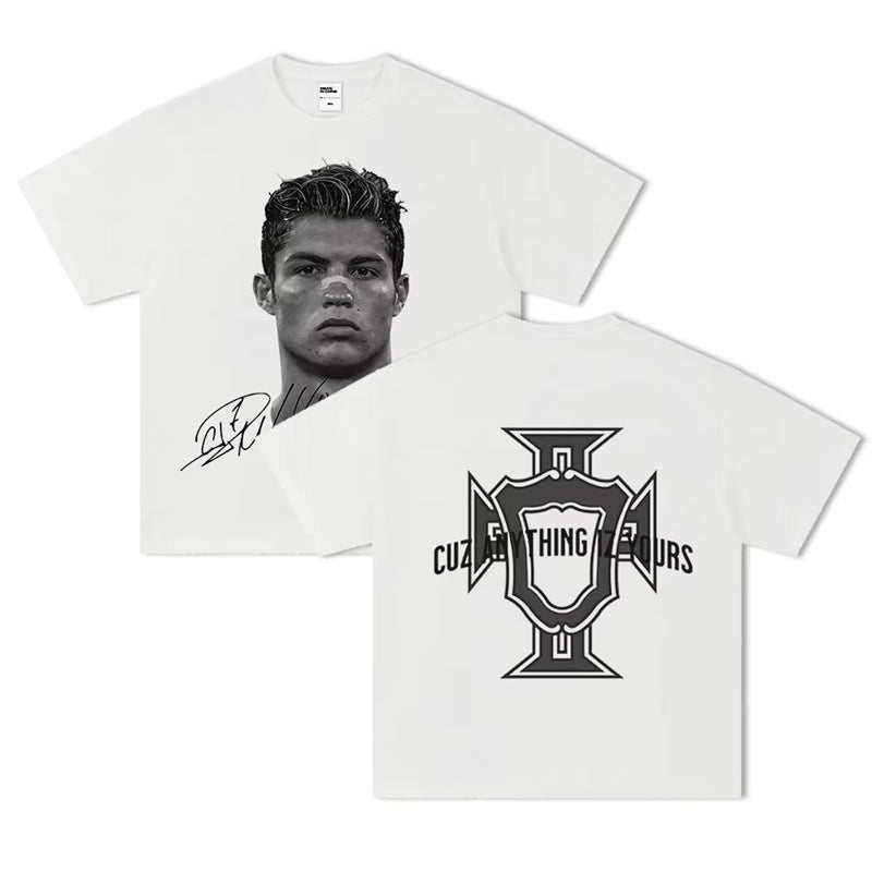 Ronaldo ‘Legacy Built’ Tee – Greatness in Black & White