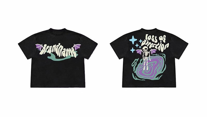 🦇 Batwave Logo Tee – Psychedelic Streetcore Essential
