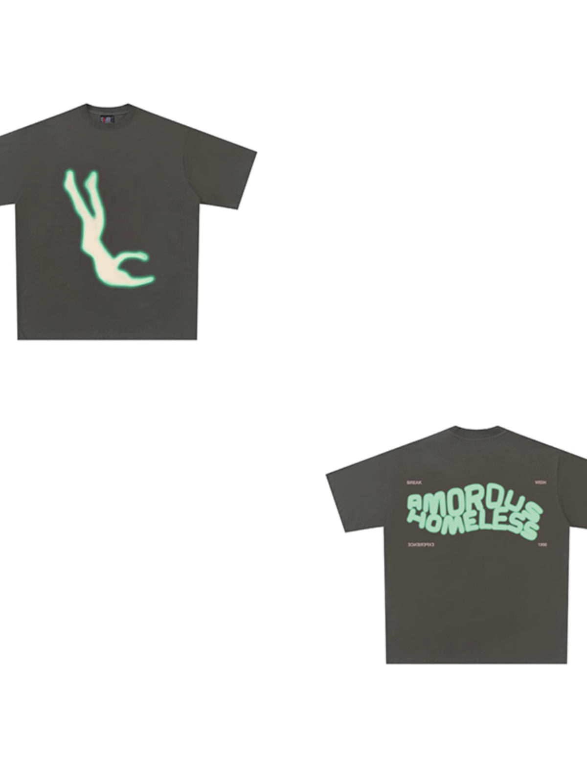 Glow in the Dark Falling Figure Tee β Oversized Streetwear