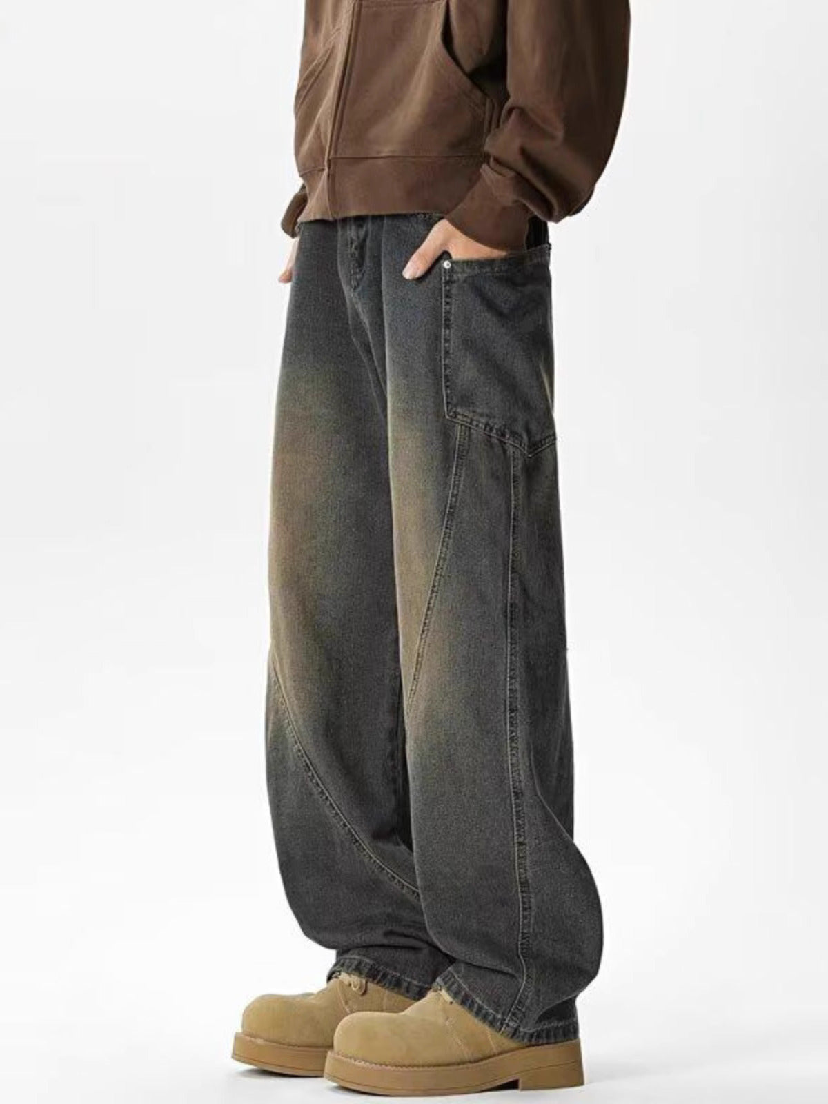 Baggy Utility Denim – Washed Black Edition