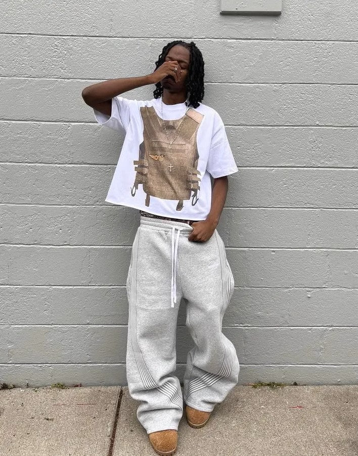 Heavy Ribbed Baggy Joggers