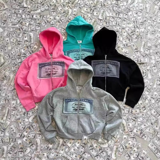 “Social Flex” Zip-Up Hoodie – Bold Statement Streetwear