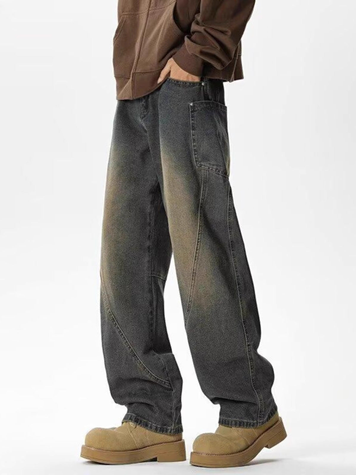 Baggy Utility Denim – Washed Black Edition