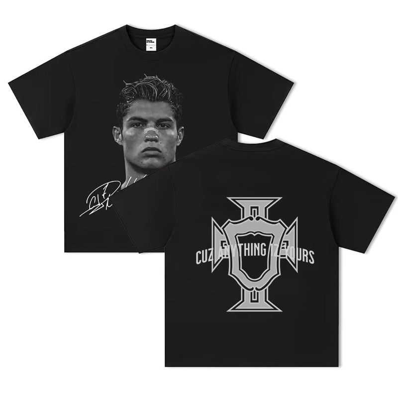 Ronaldo ‘Legacy Built’ Tee – Greatness in Black & White