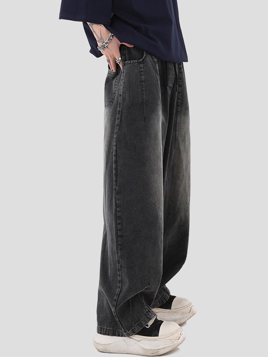 "Budget Drawstring Washed Black Denim