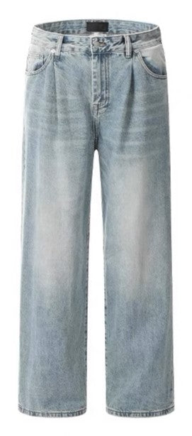 Baggy Washed Blue Jeans – Streetwear Essentials