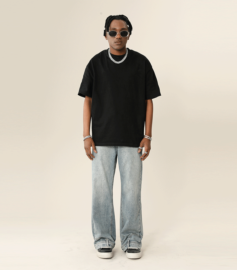 Dropped Pocked Baggy Jeans