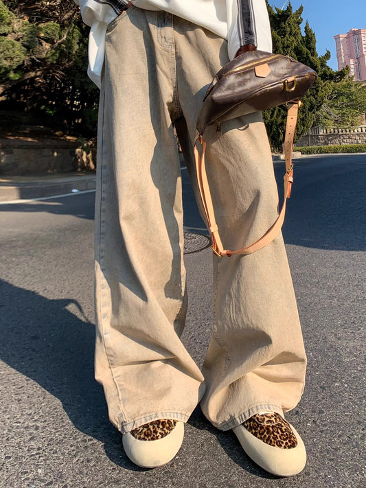 Dust Fade Wide-Leg Denim Slabs