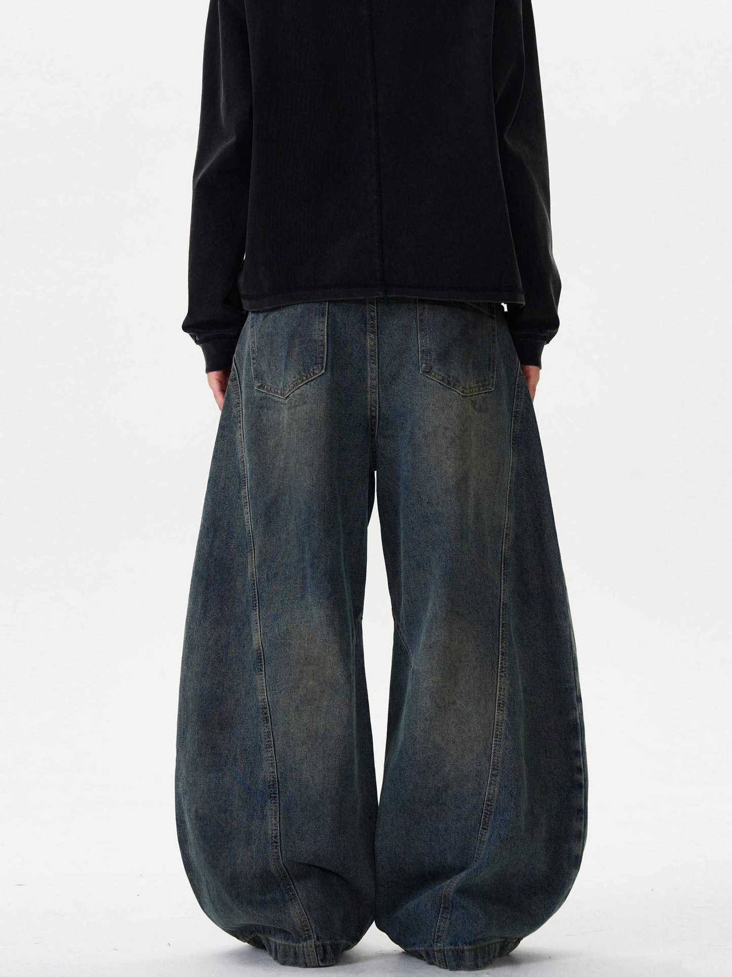 Wide Leg Washed Denim – Oversized Fit