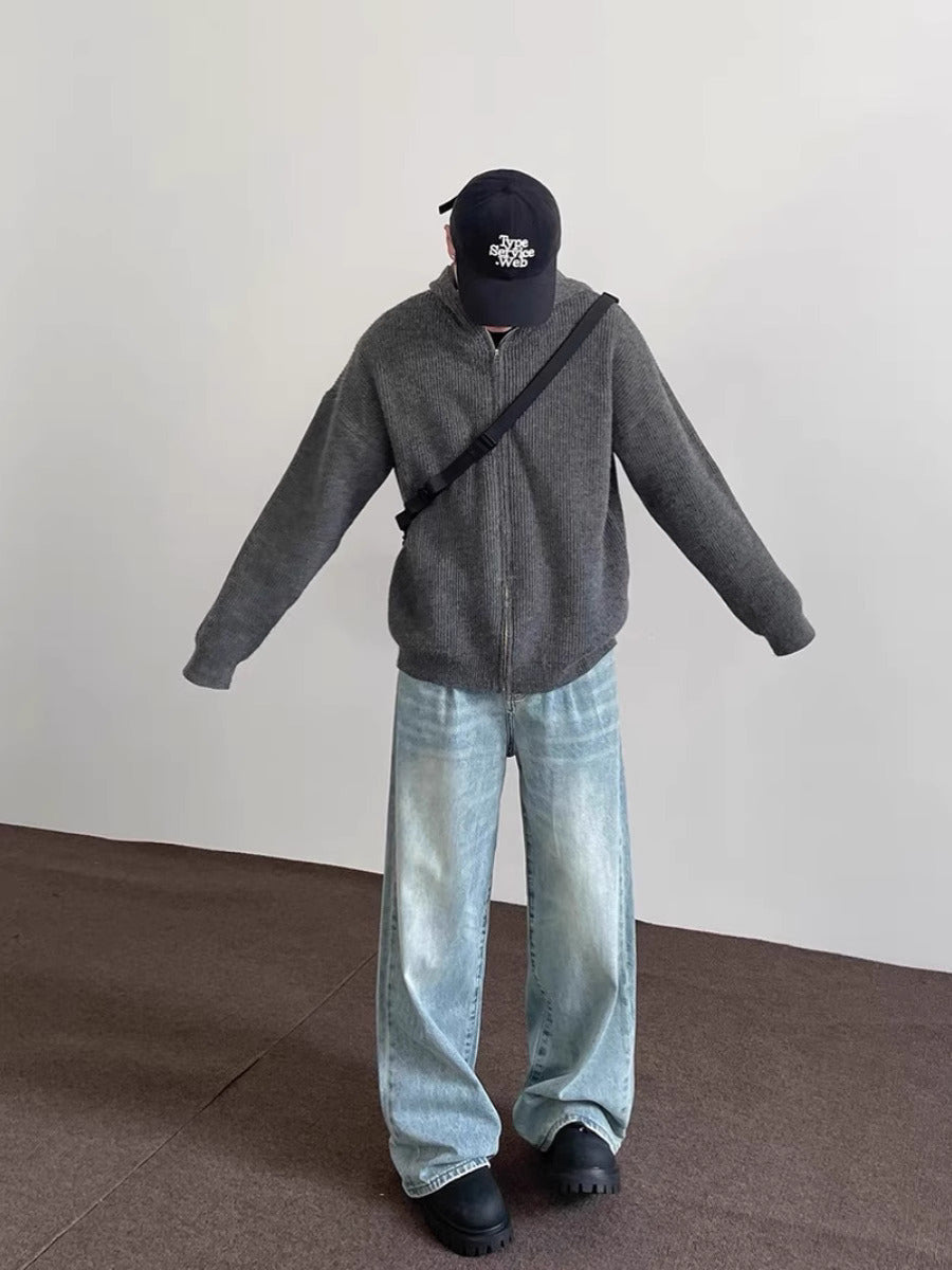 Baggy Washed Blue Jeans – Streetwear Essentials