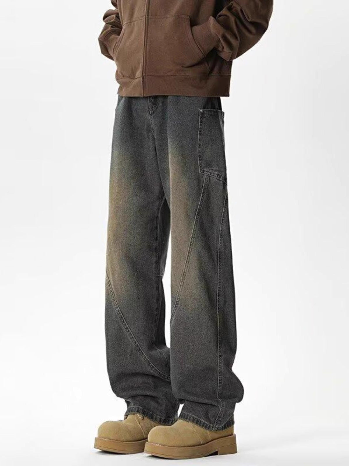 Baggy Utility Denim – Washed Black Edition