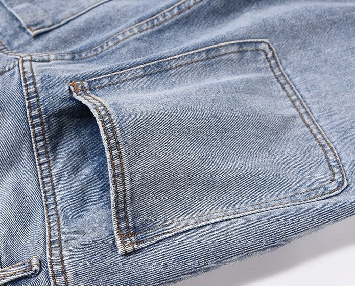 Frosted Cuts Baggy Denim
