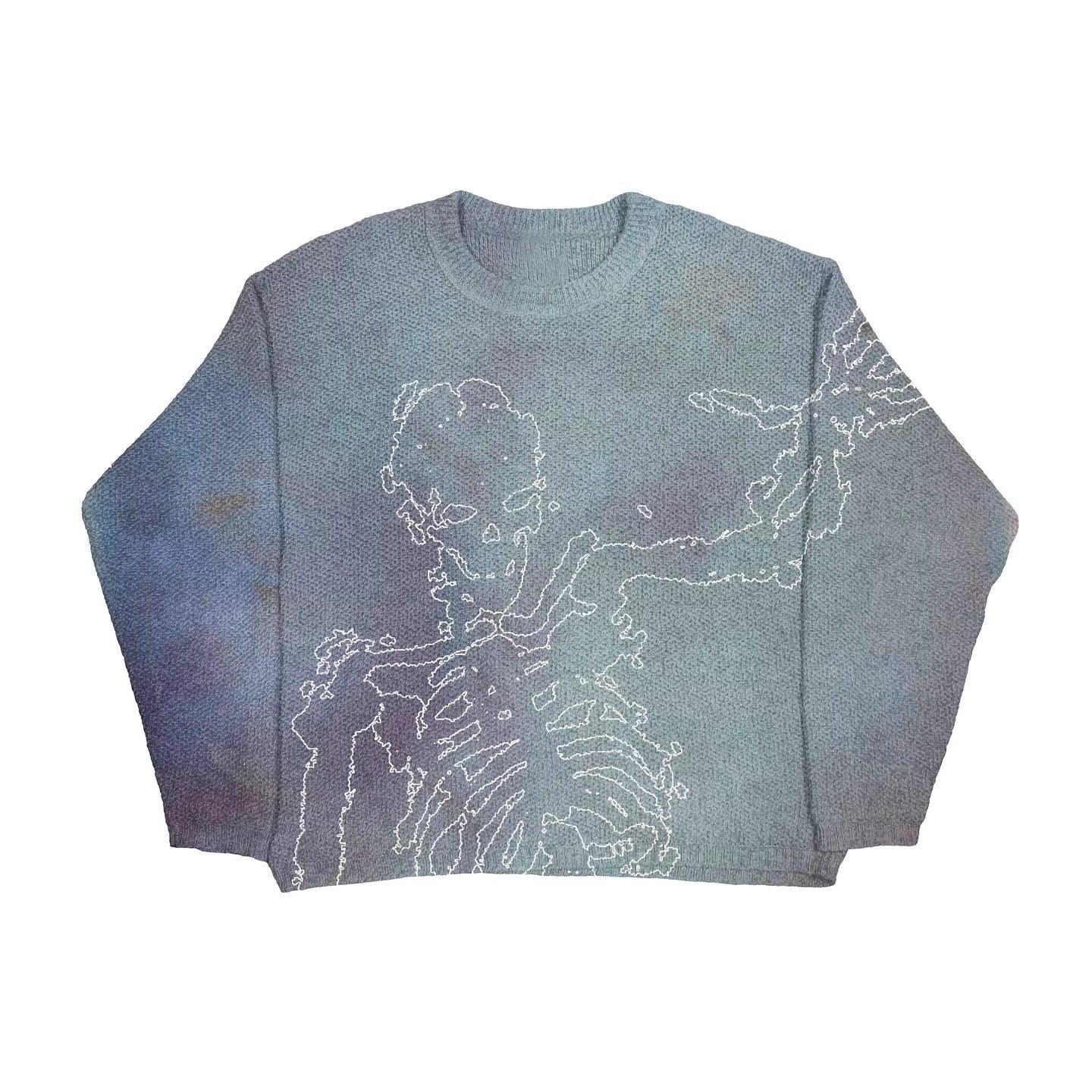 ☠ SIGNAL LOST – Skeleton Lineform Knit Sweater