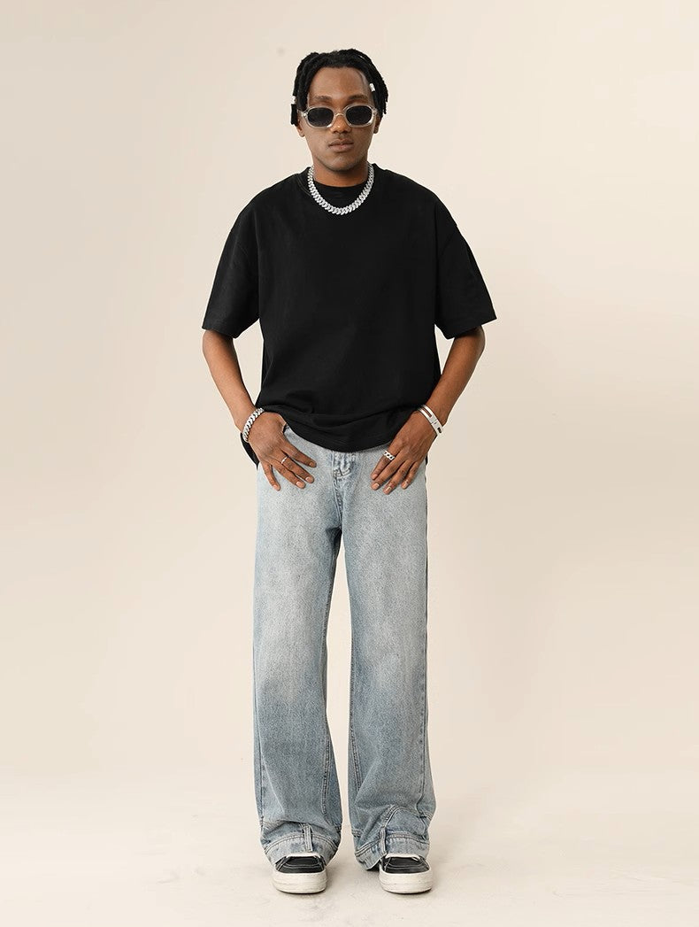 Dropped Pocked Baggy Jeans