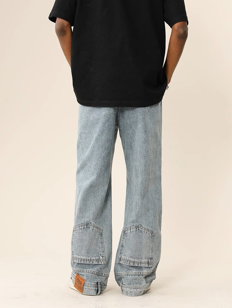Dropped Pocked Baggy Jeans