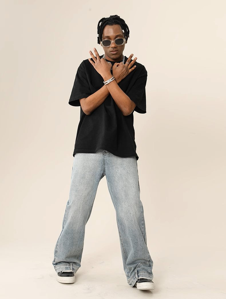 Dropped Pocked Baggy Jeans