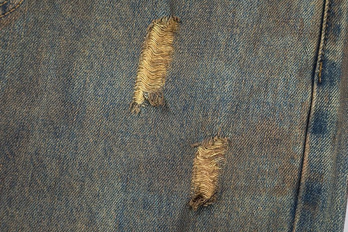 Retro Washed and Dirty Brown Denim