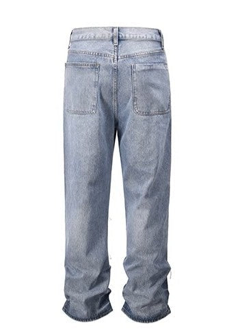 Frosted Cuts Baggy Denim