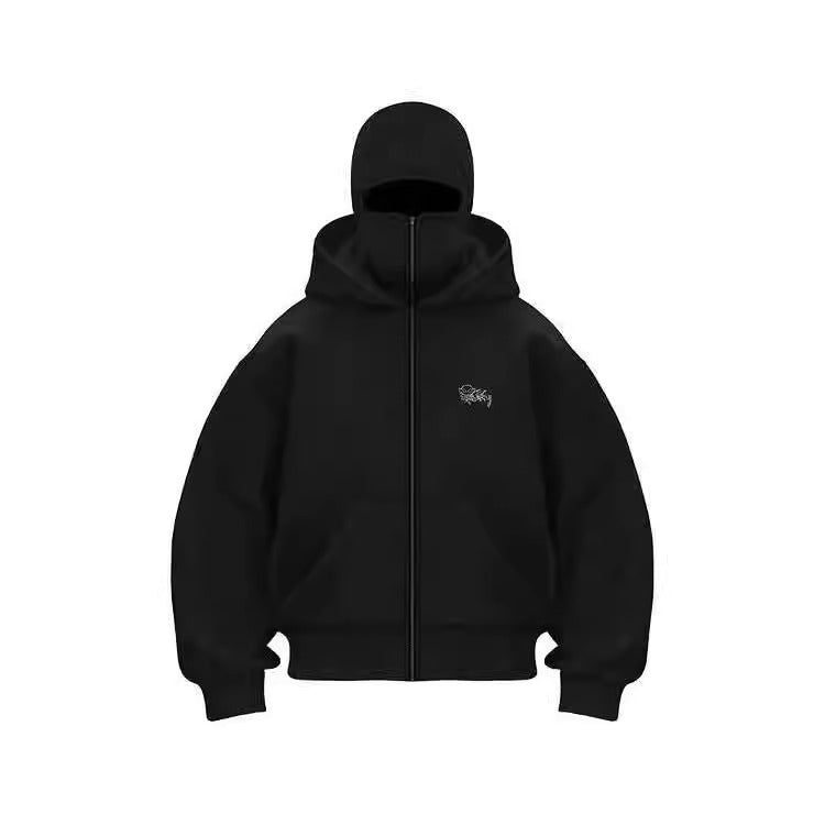🔥 ShadowStorm Balaclava Zip-Up Hoodie