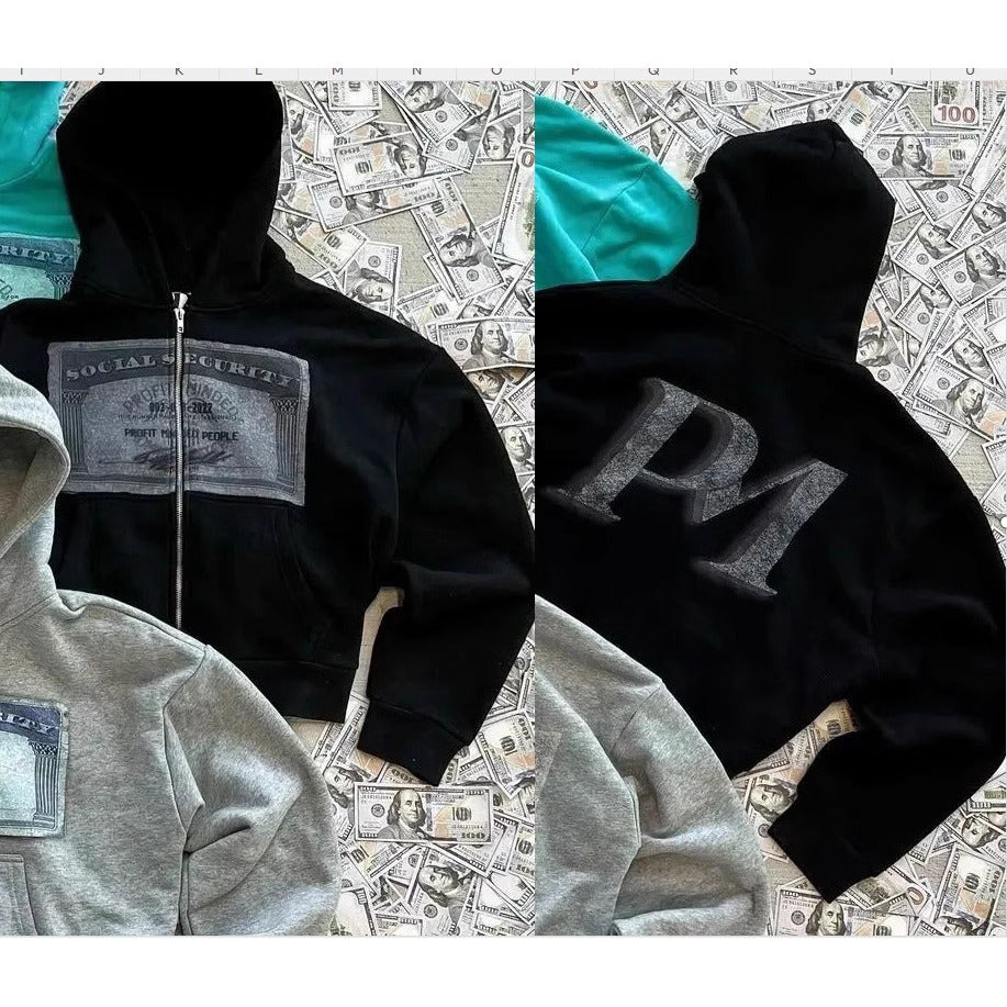 “Social Flex” Zip-Up Hoodie – Bold Statement Streetwear