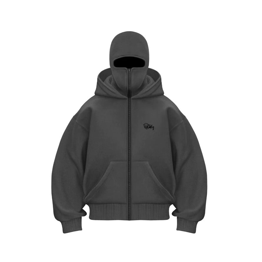 🔥 ShadowStorm Balaclava Zip-Up Hoodie