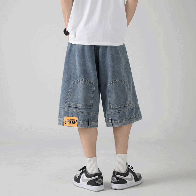 “Side Pocket Drop-Cut Jorts”