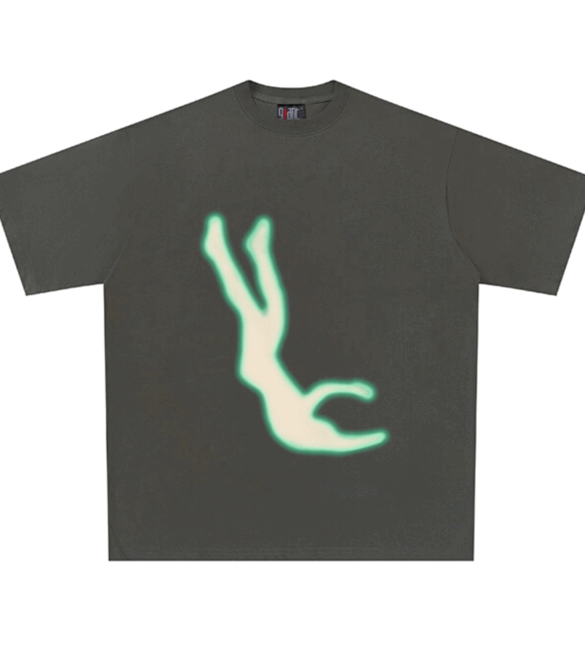 Glow in the Dark Falling Figure Tee – Oversized Streetwear