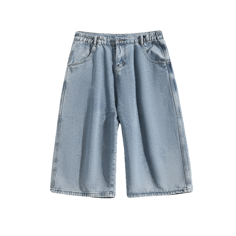 Oversized Streetwear Jorts - Blue