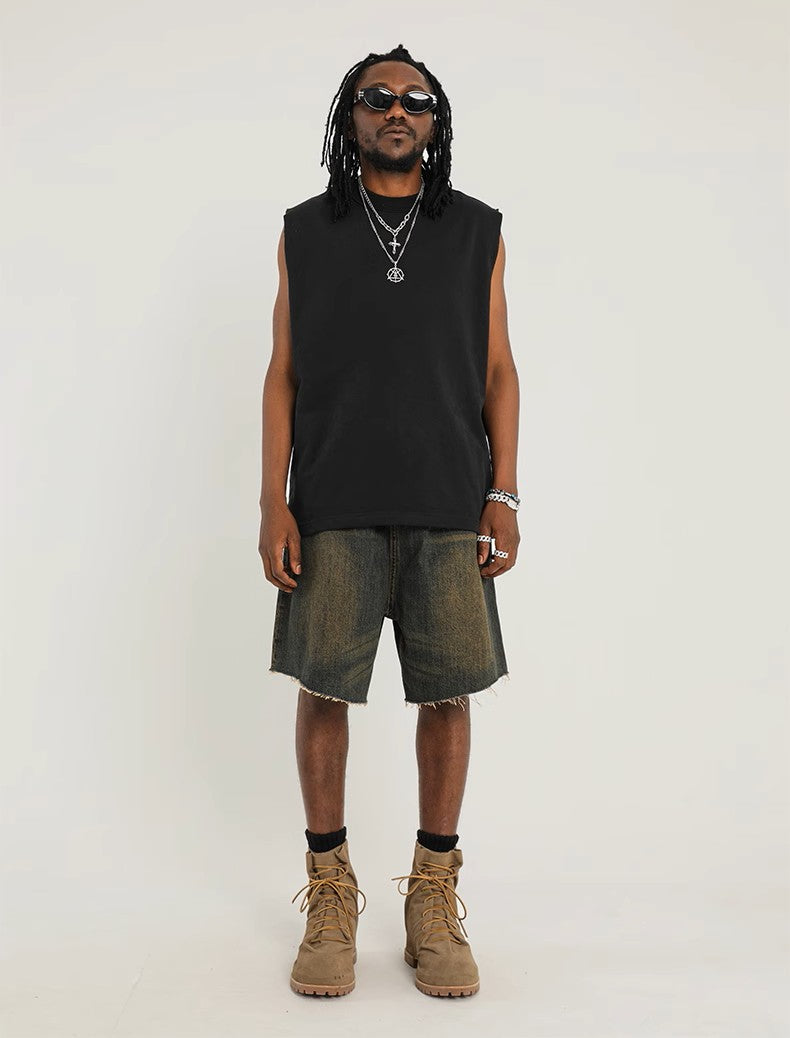 Essential Baggy Streetwear Jorts – Washed Brown