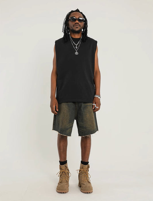 Essential Baggy Streetwear Jorts – Washed Brown