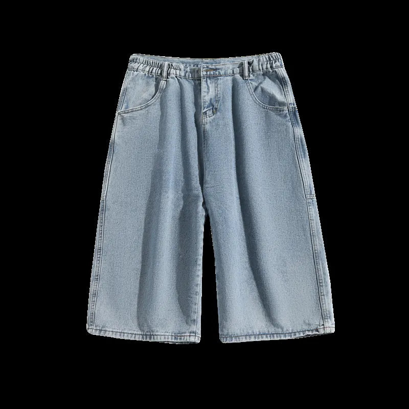 Oversized Streetwear Jorts - Blue