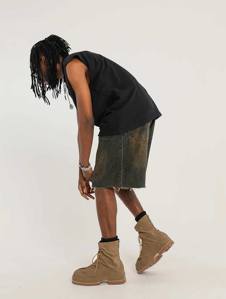 Essential Baggy Streetwear Jorts – Washed Brown