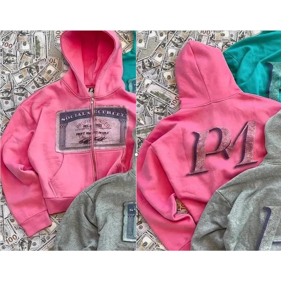 “Social Flex” Zip-Up Hoodie – Bold Statement Streetwear