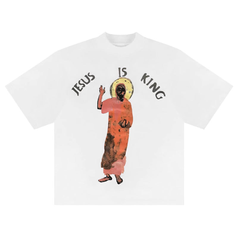 Jesus Is King Tee – Vintage Faith Street Statement✝️