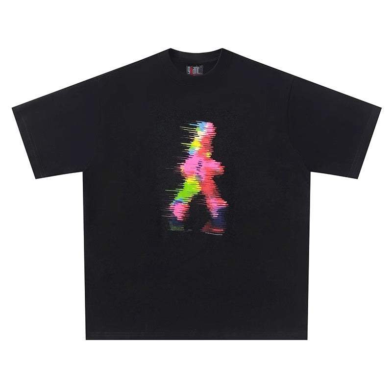 Glitchwalk Oversized Tee – “Keep Moving”