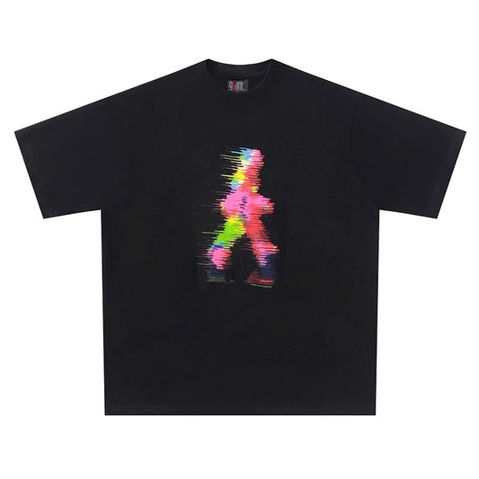 Glitchwalk Oversized Tee – “Keep Moving”