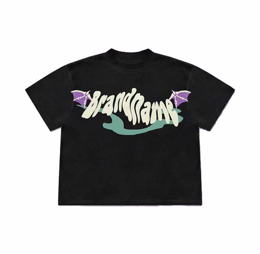 🦇 Batwave Logo Tee – Psychedelic Streetcore Essential
