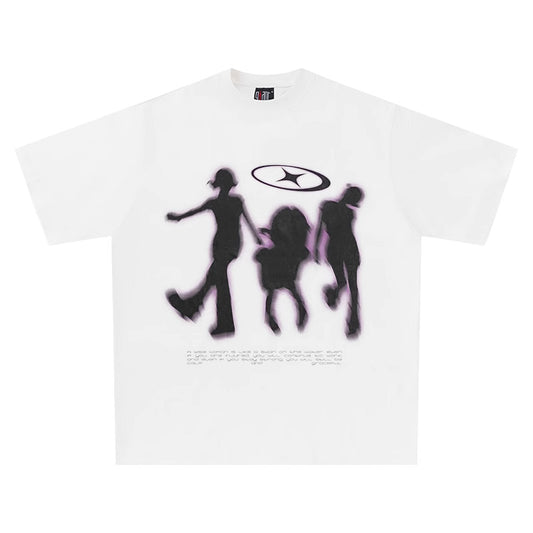 💜Shadow Figures Tee – Stay Moving