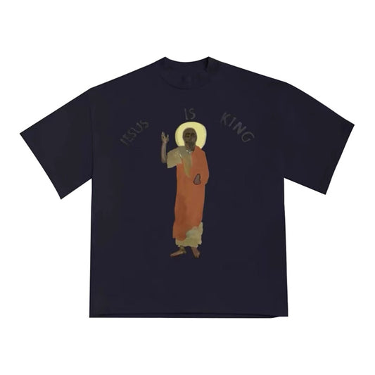 Jesus Is King Tee – Vintage Faith Street Statement✝️