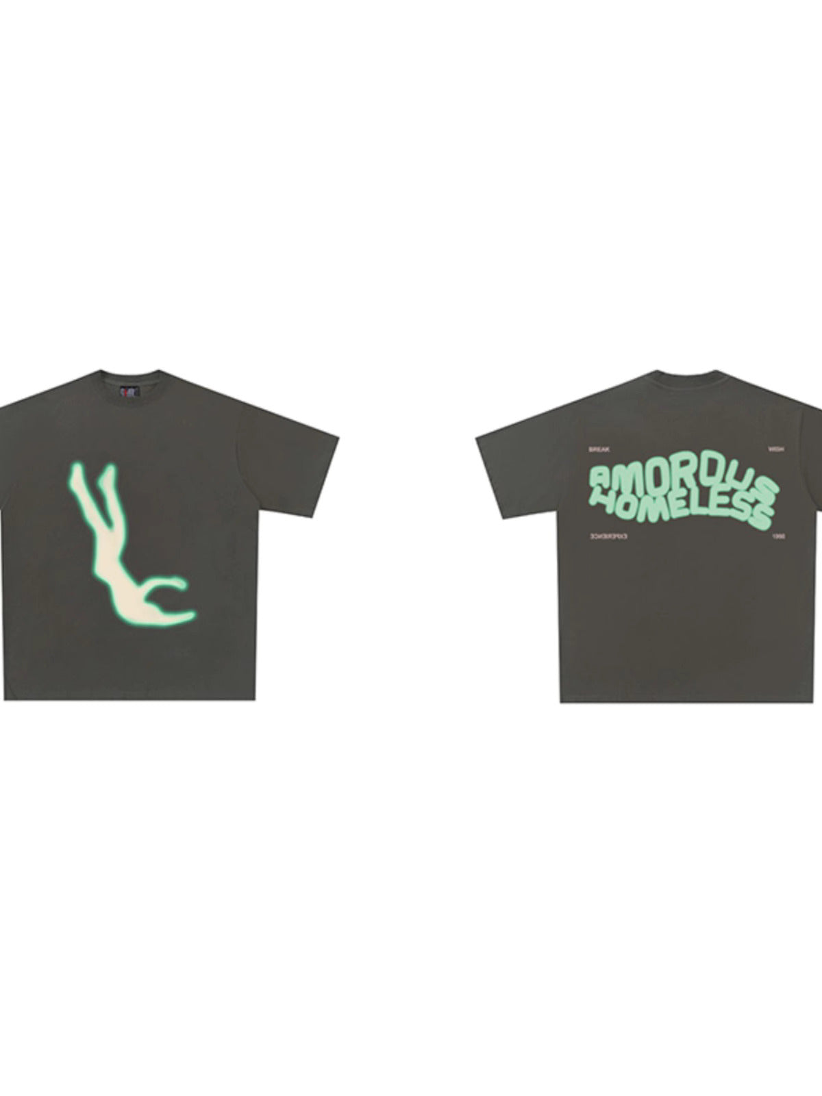 Glow in the Dark Falling Figure Tee – Oversized Streetwear