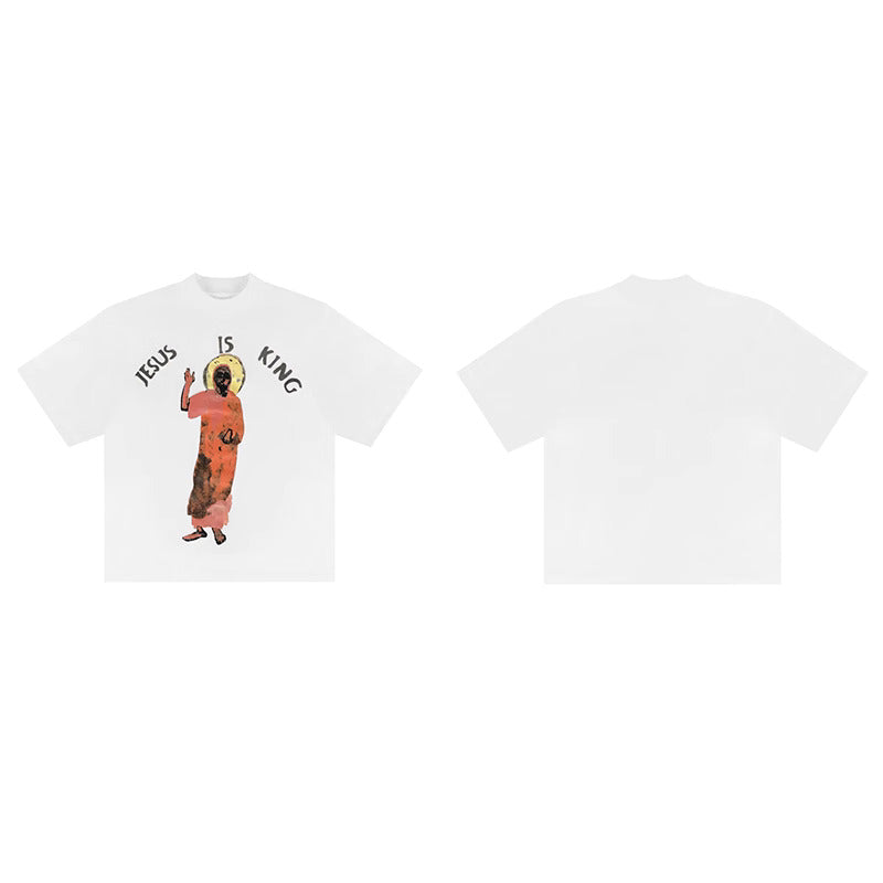 Jesus Is King Tee – Vintage Faith Street Statement✝️