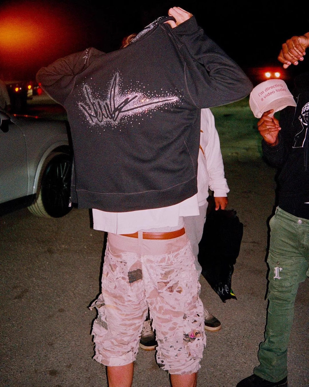 ✨🔒 "BLAST ZIP – Midnight Rhinestone"